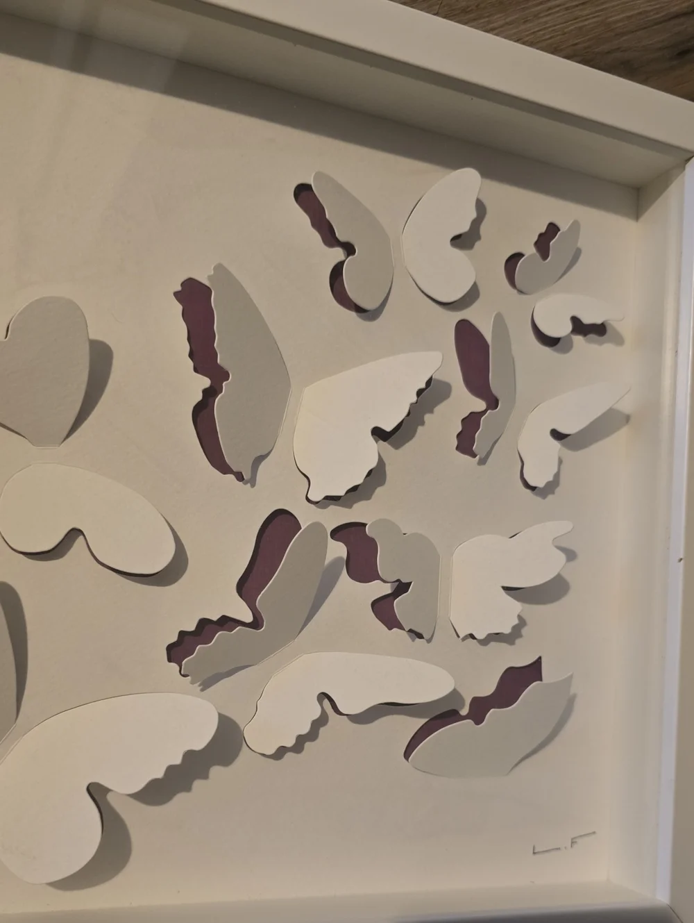 1999 Discontinued OLUNDA 3D White And Purple Butterfly Wall Art From Ikea